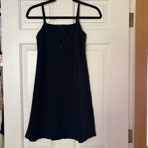 Brandy Melville Henley Babydoll Spaghetti Strap Mini Dress Navy